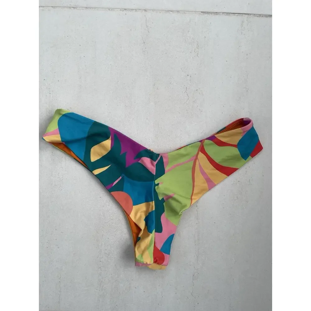 L Space Swim Bikini Bottom Cheeky Print Swimwear Beach Summer